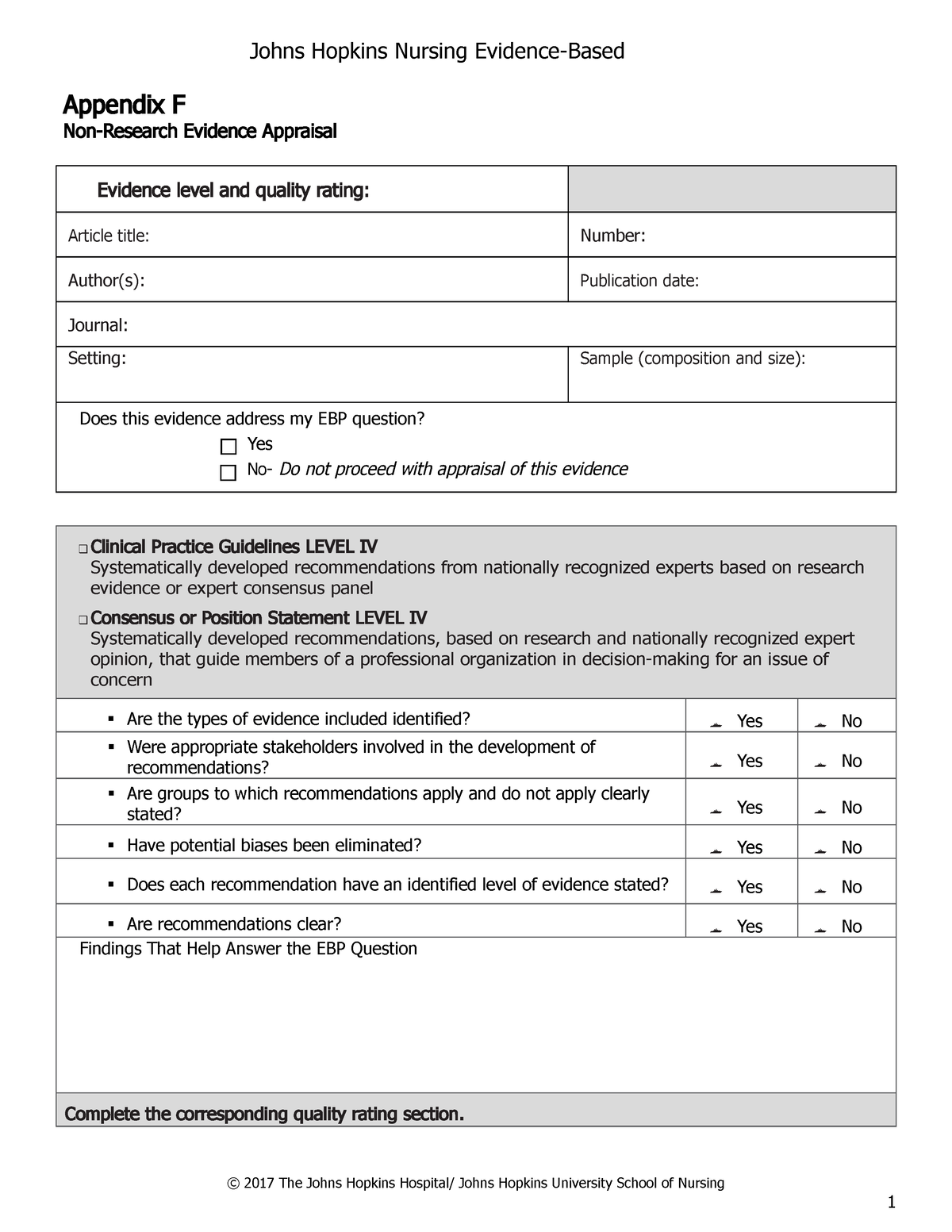 non-research-evidence-appraisal-tool-evidence-level-and-quality