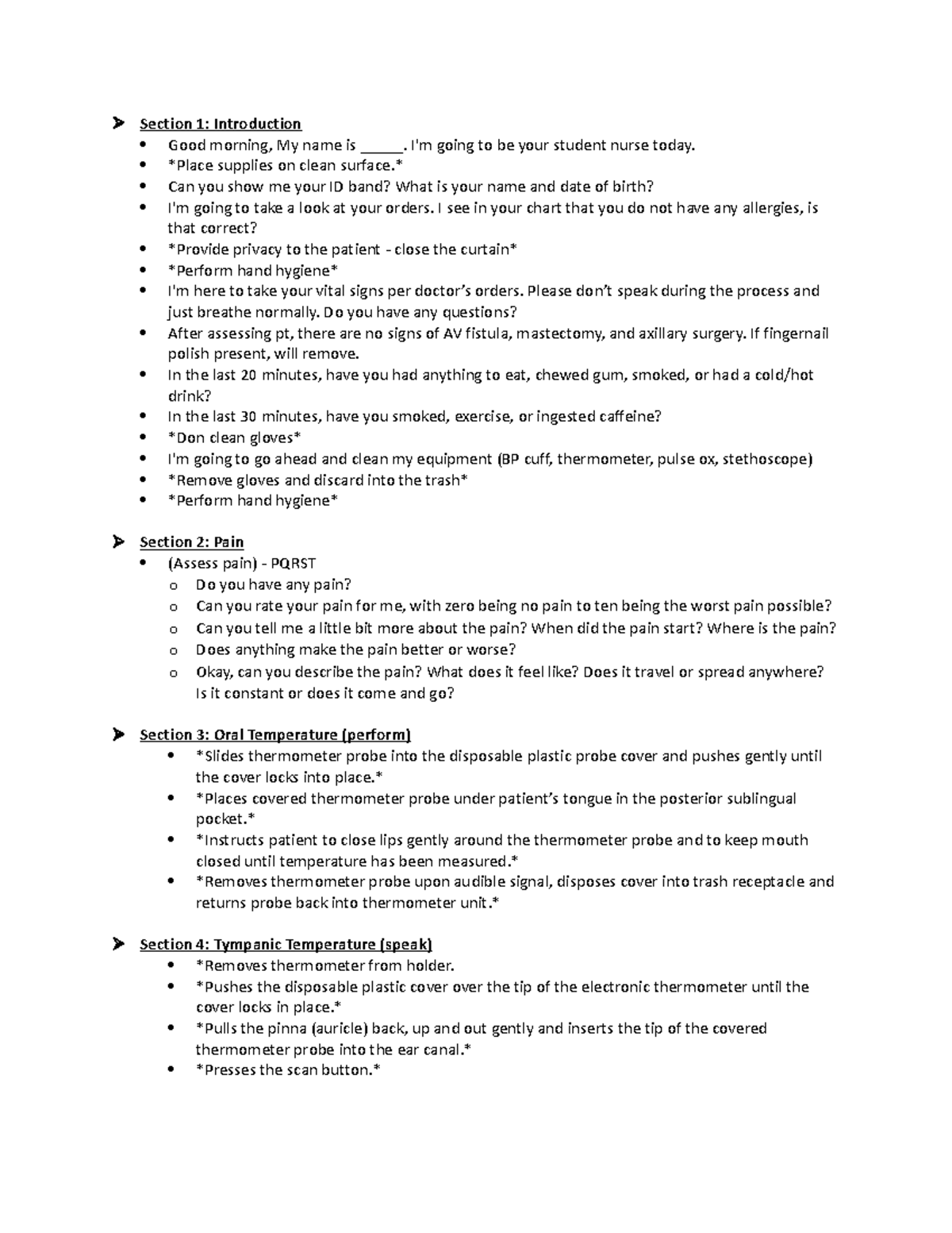 Vital Signs Return Demo Script - Section 1: Introduction Good morning ...