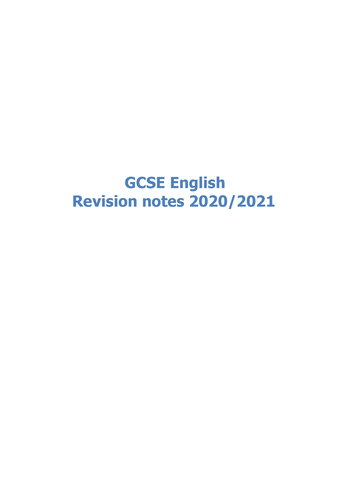 AQA GCSE English Langauge- Fundamental study notes - GCSE English ...