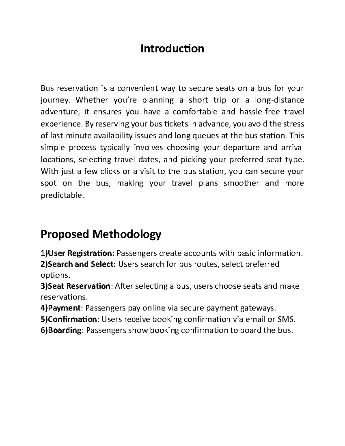 C++ report - other - Introduction Bus reservation is a convenient way ...