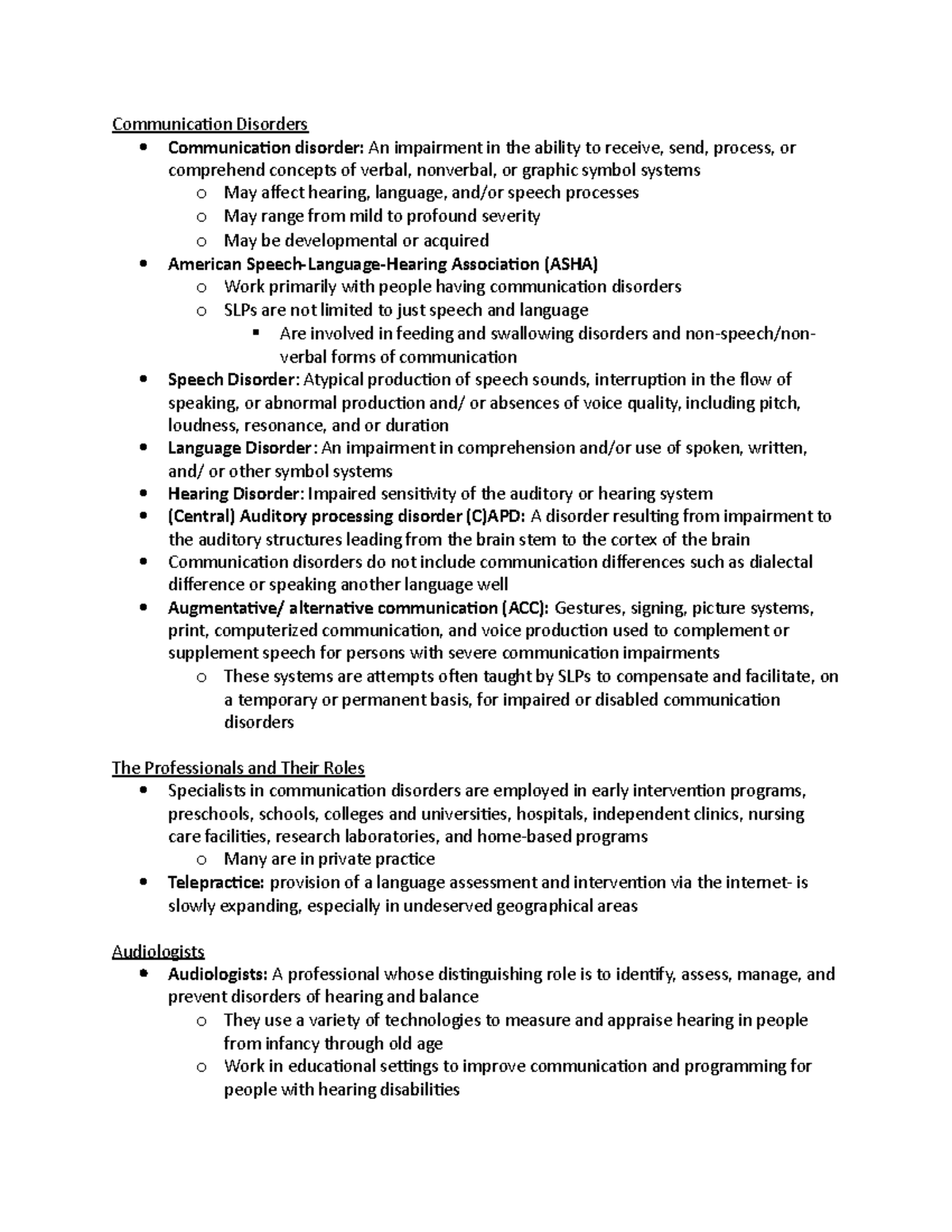 case study of communication disorder