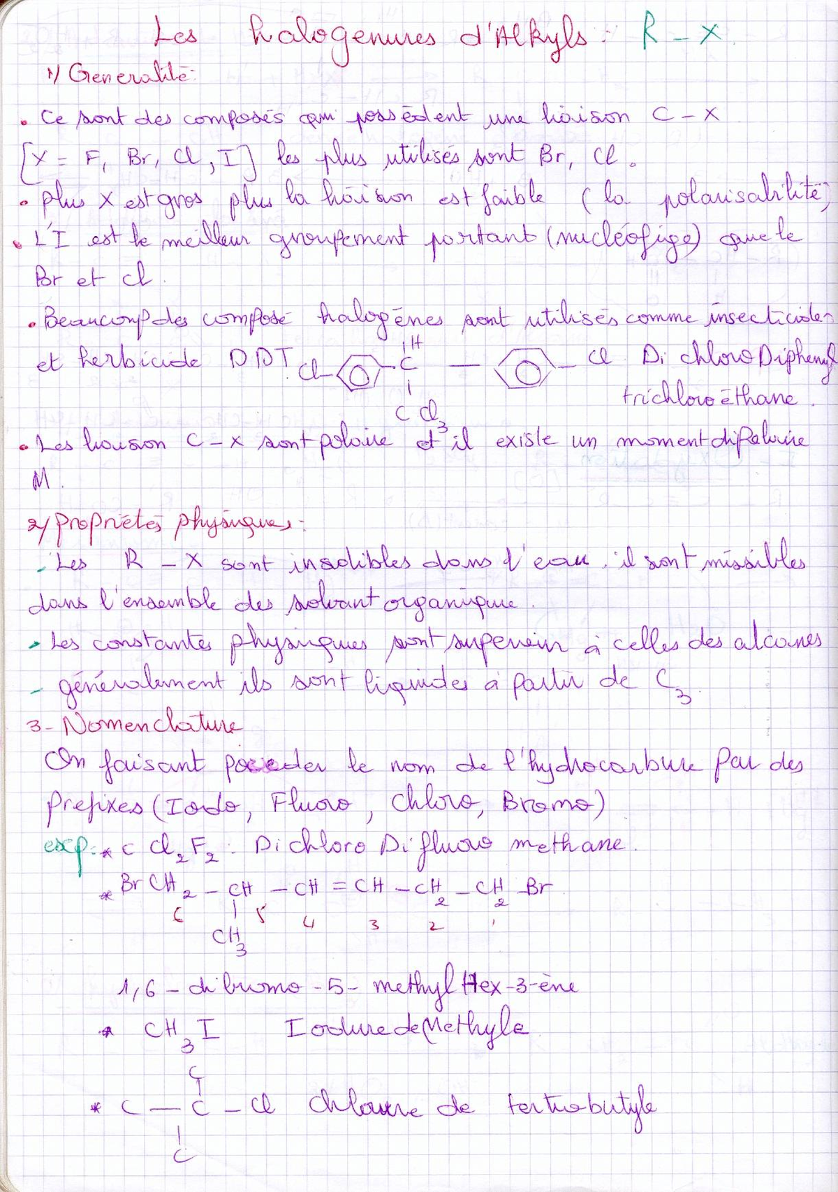04 Les halogénures d'alkyls - chimie organique - Studocu