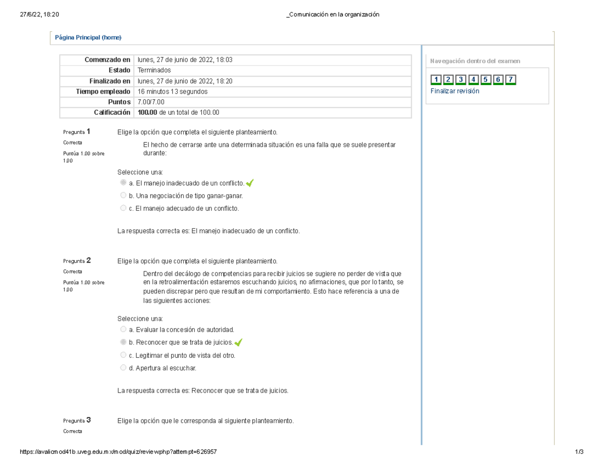 Comunicación En La Organización Cuestionario 2 - 27/6/22, 18:20 ...