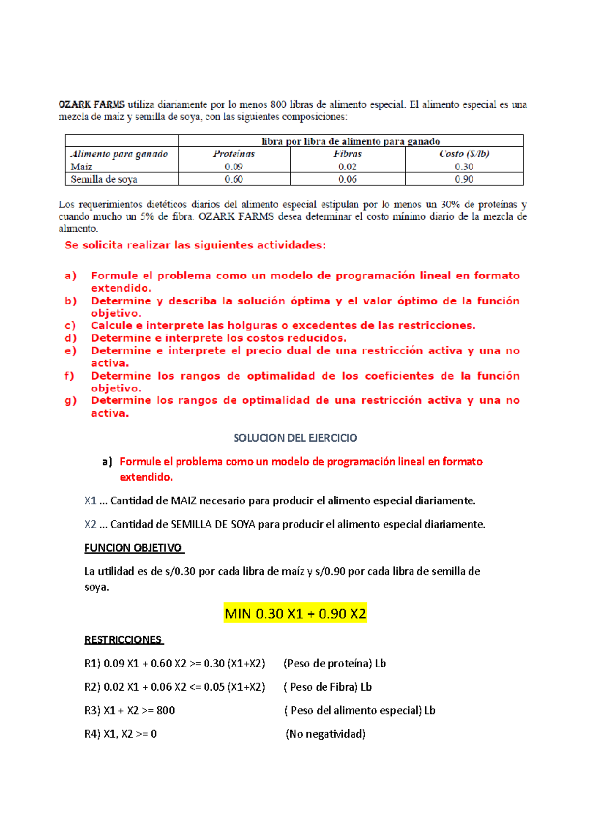 Investigación De Operaciones 1 - Caso Resuelto - UPC - Studocu