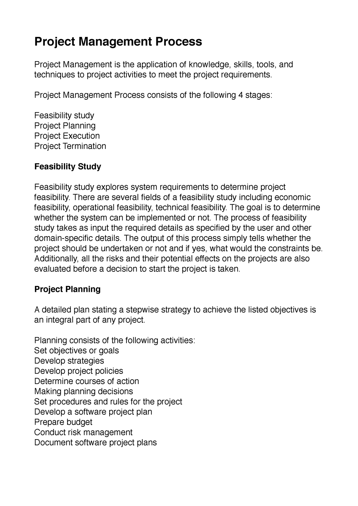 Project Management Process - Project Management Process Project ...