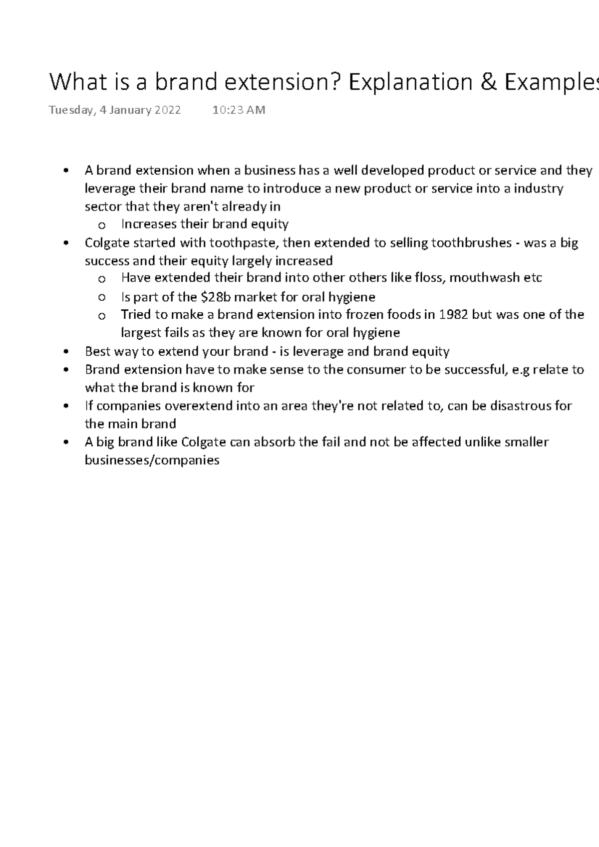 MARK101 What is a brand extension (Explanation & Examples) A brand