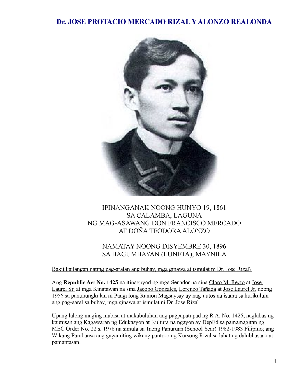 2nd-sojourn-abroad - Summaries about the travels of Rizal abroad - Dr ...