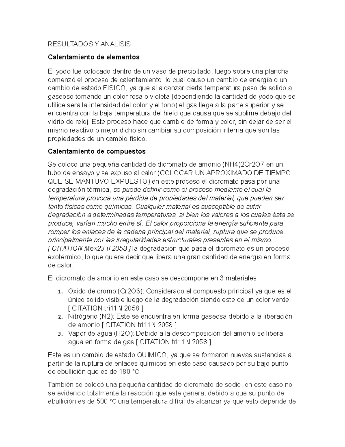 Calibración de material - RESULTADOS Y ANALISIS Calentamiento de ...