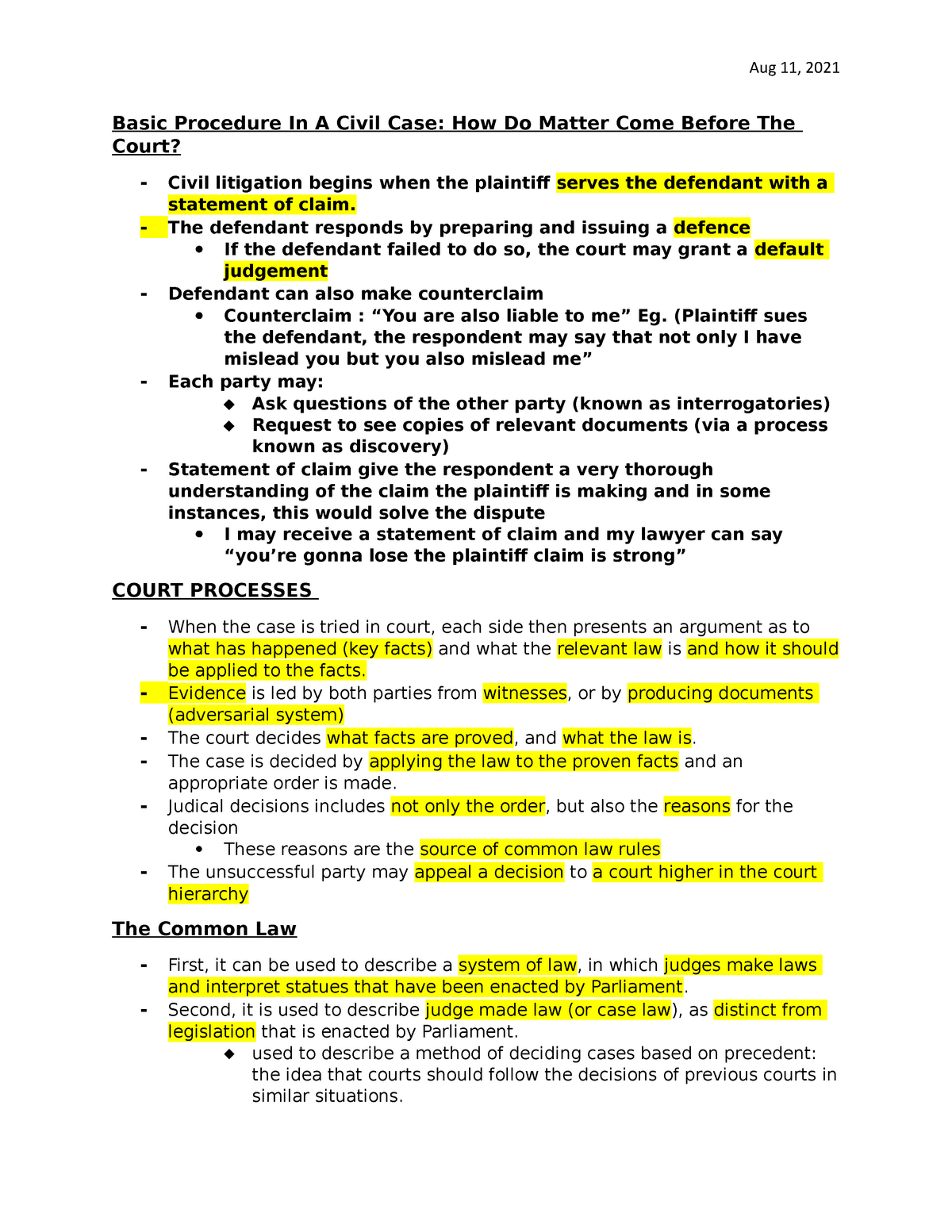 lecture-3-notes-basic-procedure-in-a-civil-case-how-do-matter-come