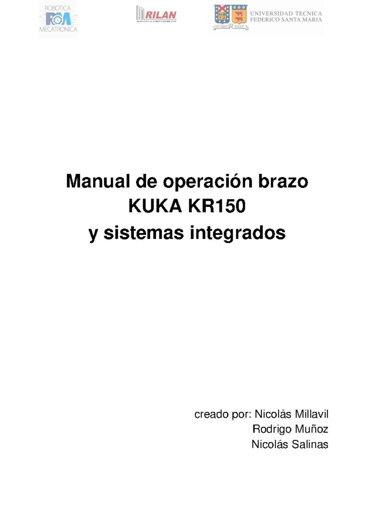 Manual-rilan-kuka compress - Manual de operación brazo KUKA KR y ...