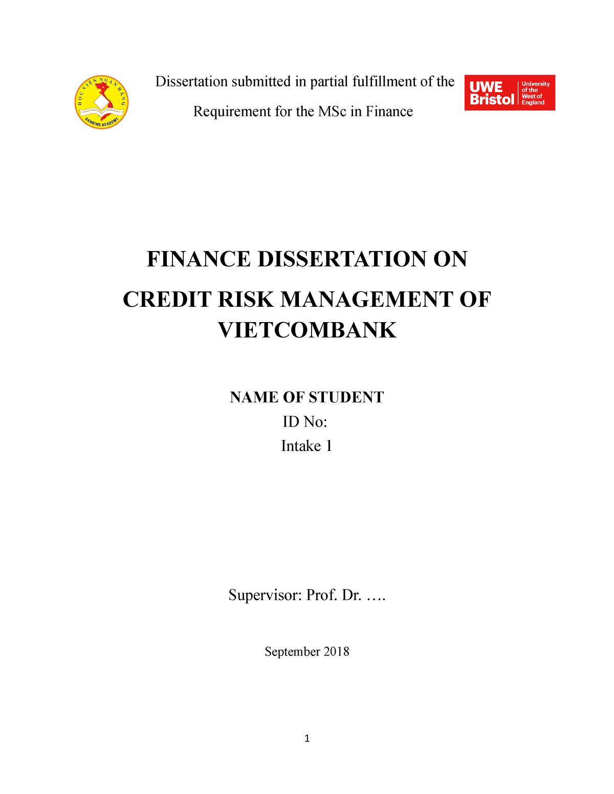 credit risk management dissertation