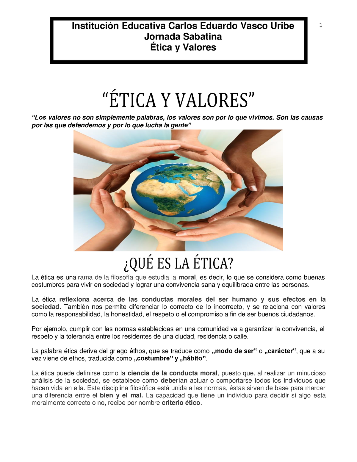 Ética Y Valores Sabatina “Ética Y Valores” “los Valores No Son Simplemente Palabras Los 7044