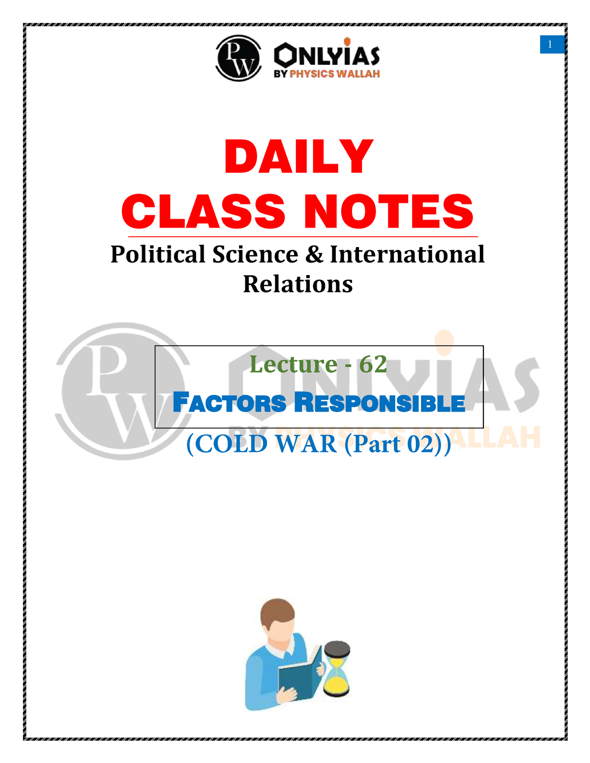 PSIR Cold War (Part 02) Daily Class Notes UPSC Optional PSIR ( Hinglish ...