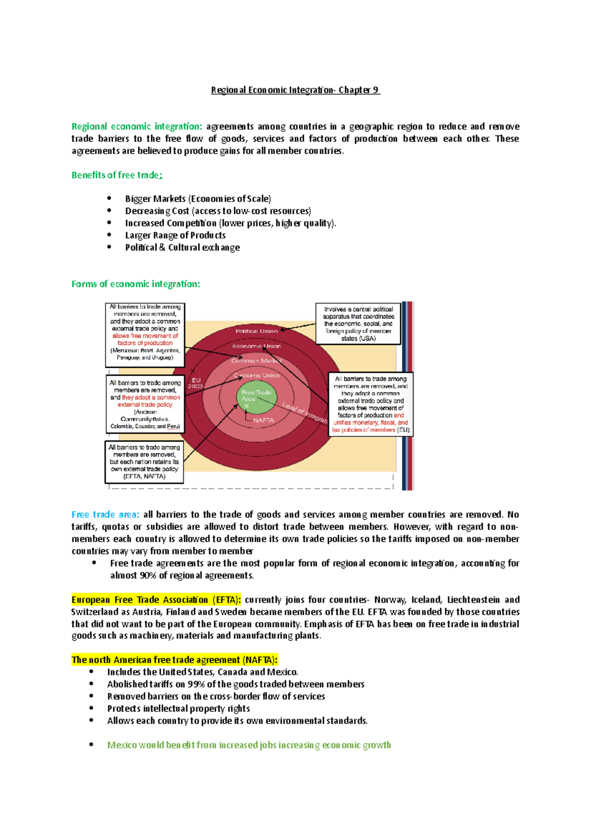 Week 17&18 Economic Integration - Regional Economic Integration ...