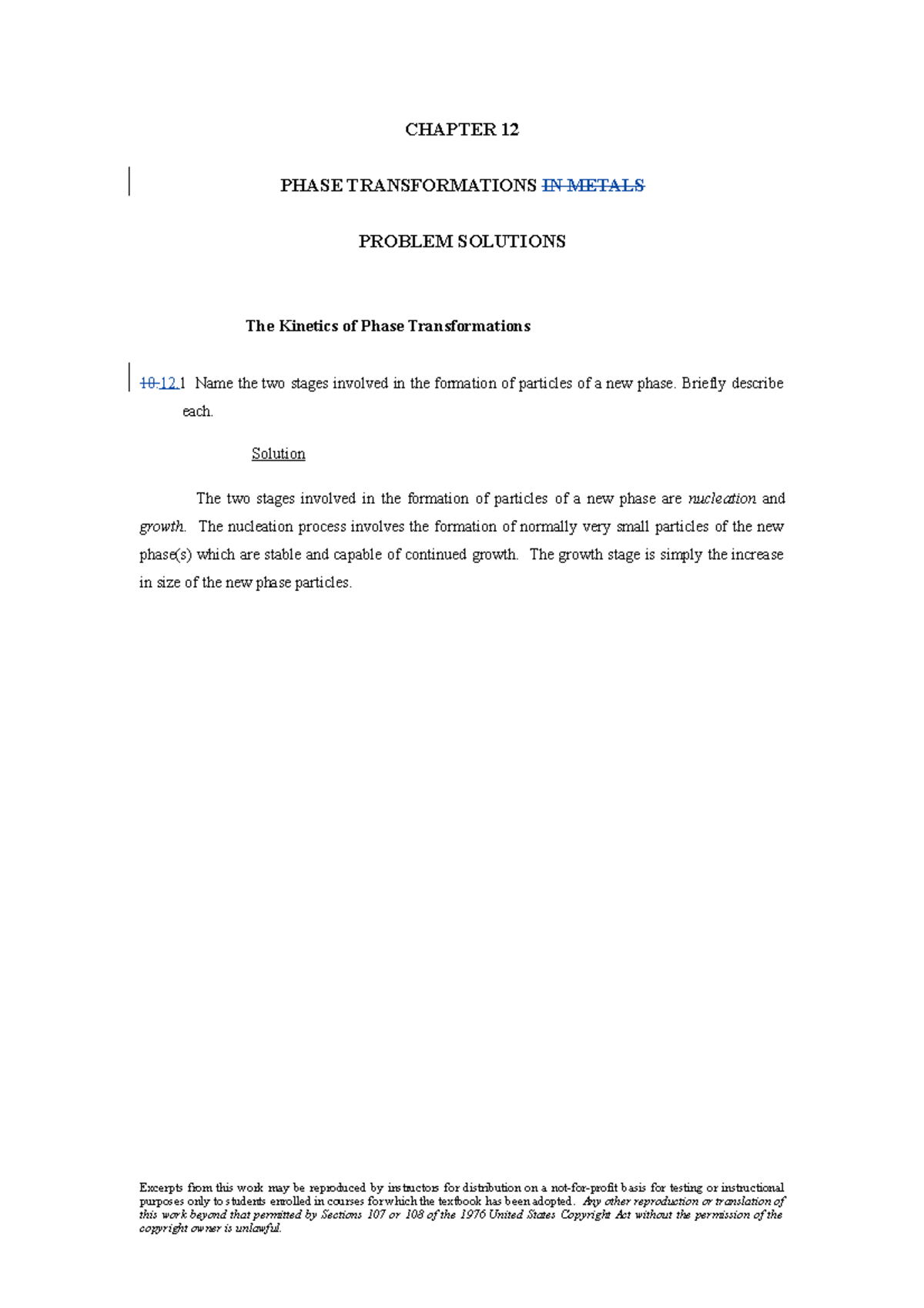 Ch12 - Introduction to material science and engineering solutions ...