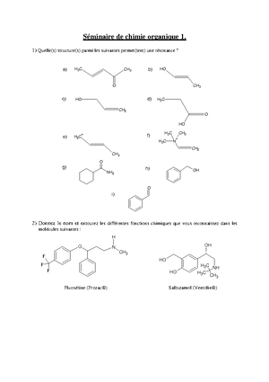 Exercices Corrigés Sur La Chimie Organique - Exercices Résolus De ...