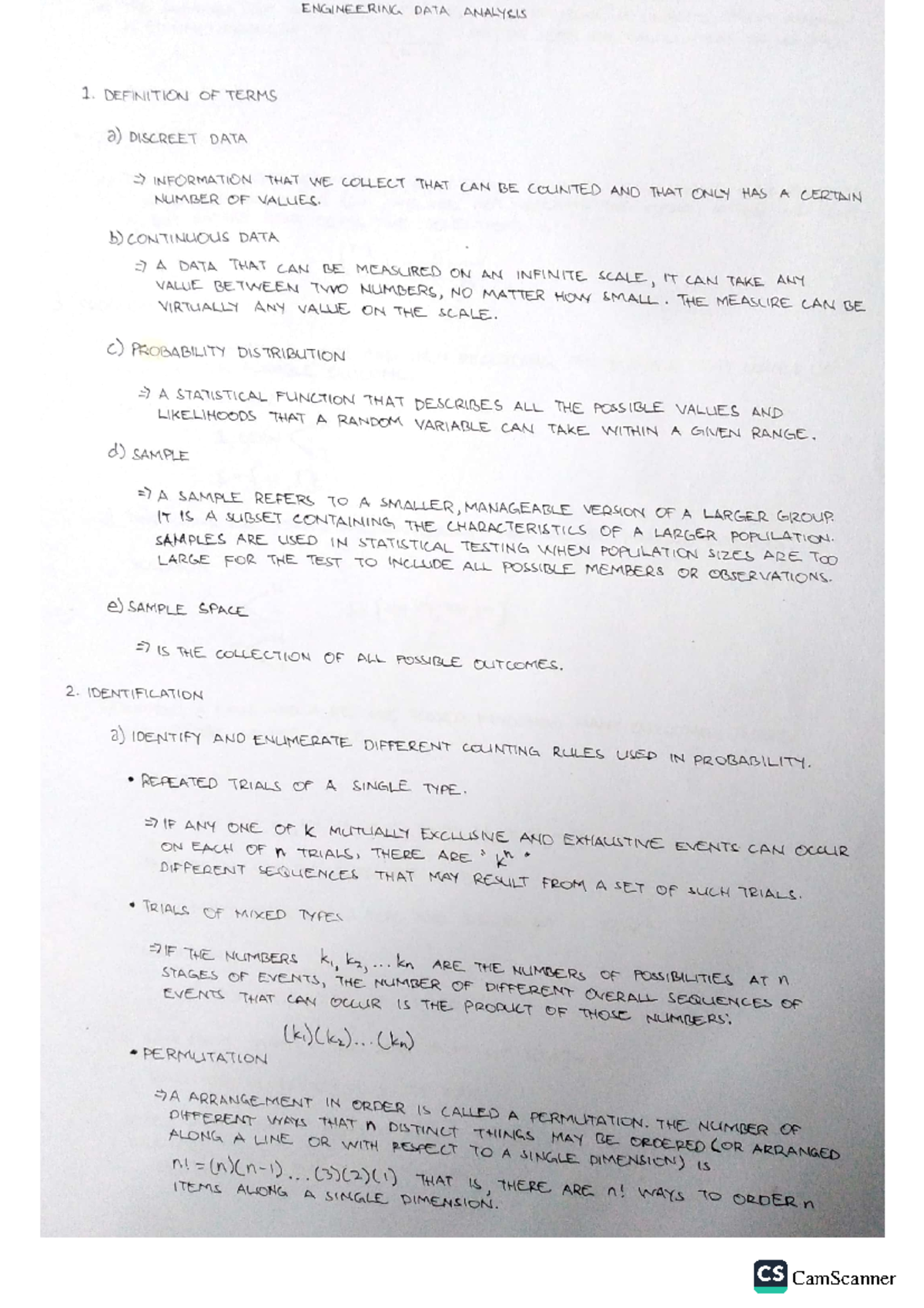 Engineering Data Analysis,IM#2 - Bachelor of Electronics and ...