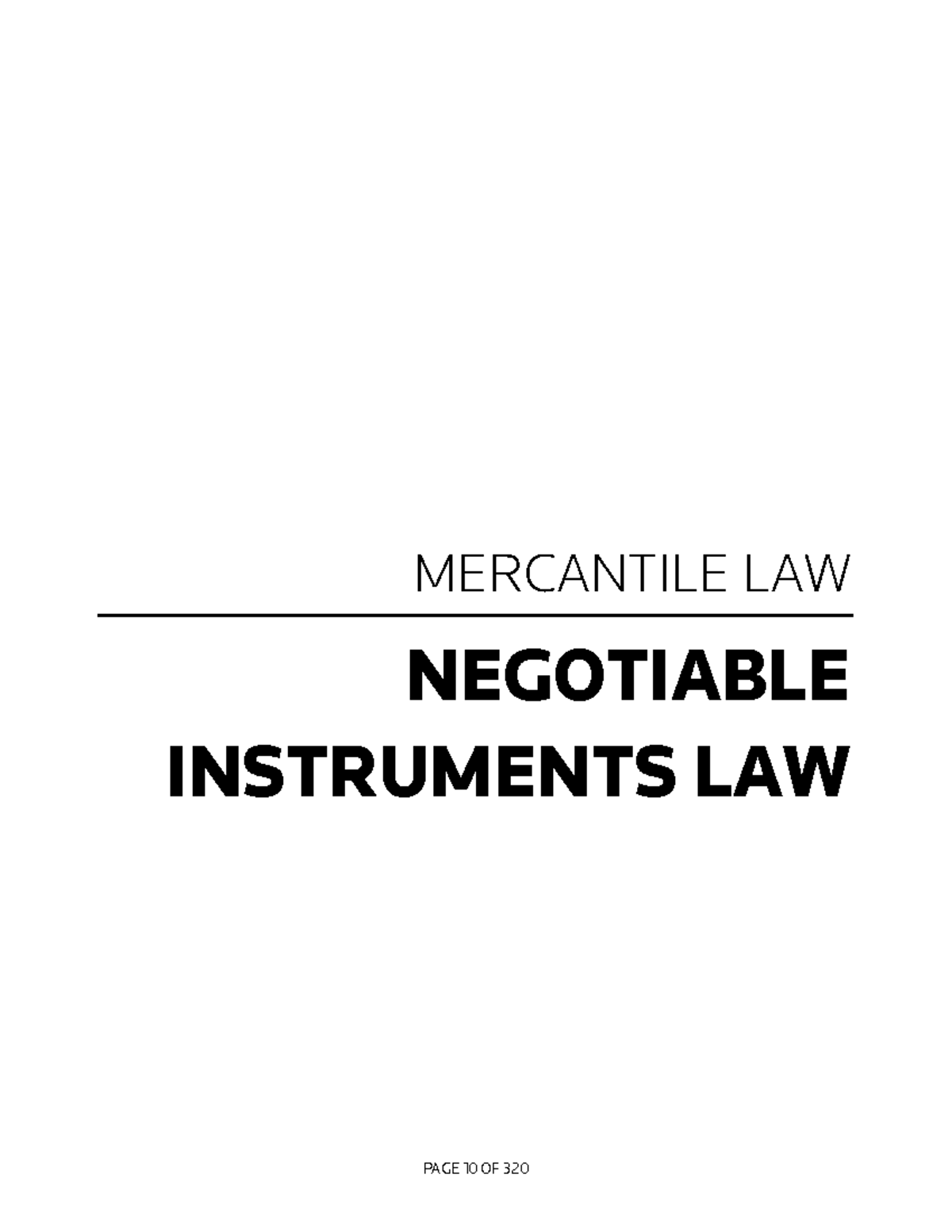 Fcoffee Negins MERCANTILE LAW NEGOTIABLE INSTRUMENTS LAW I. Definition A. DEFINITION AND