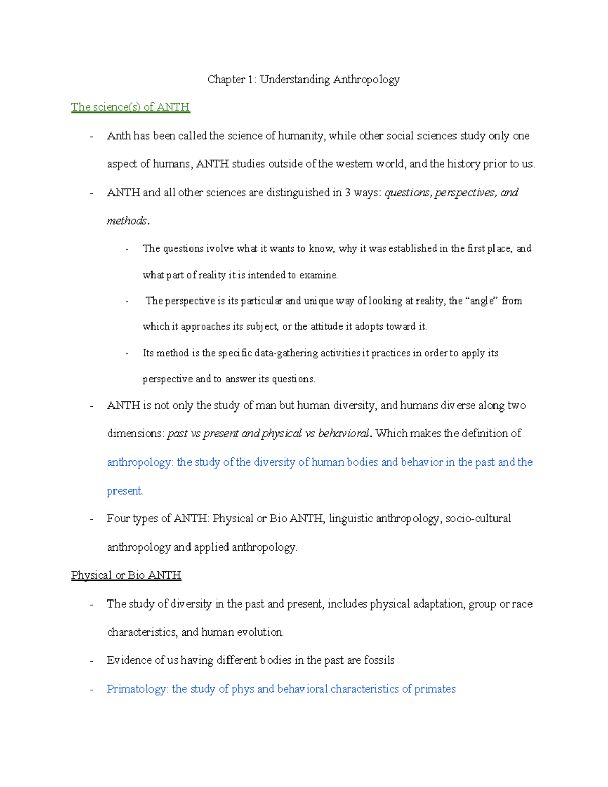ANTH L1 ch. 1 - Understanding Anthropology - Chapter 1: Understanding ...