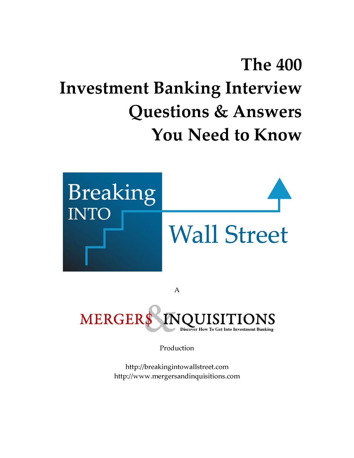 investment banking essay questions