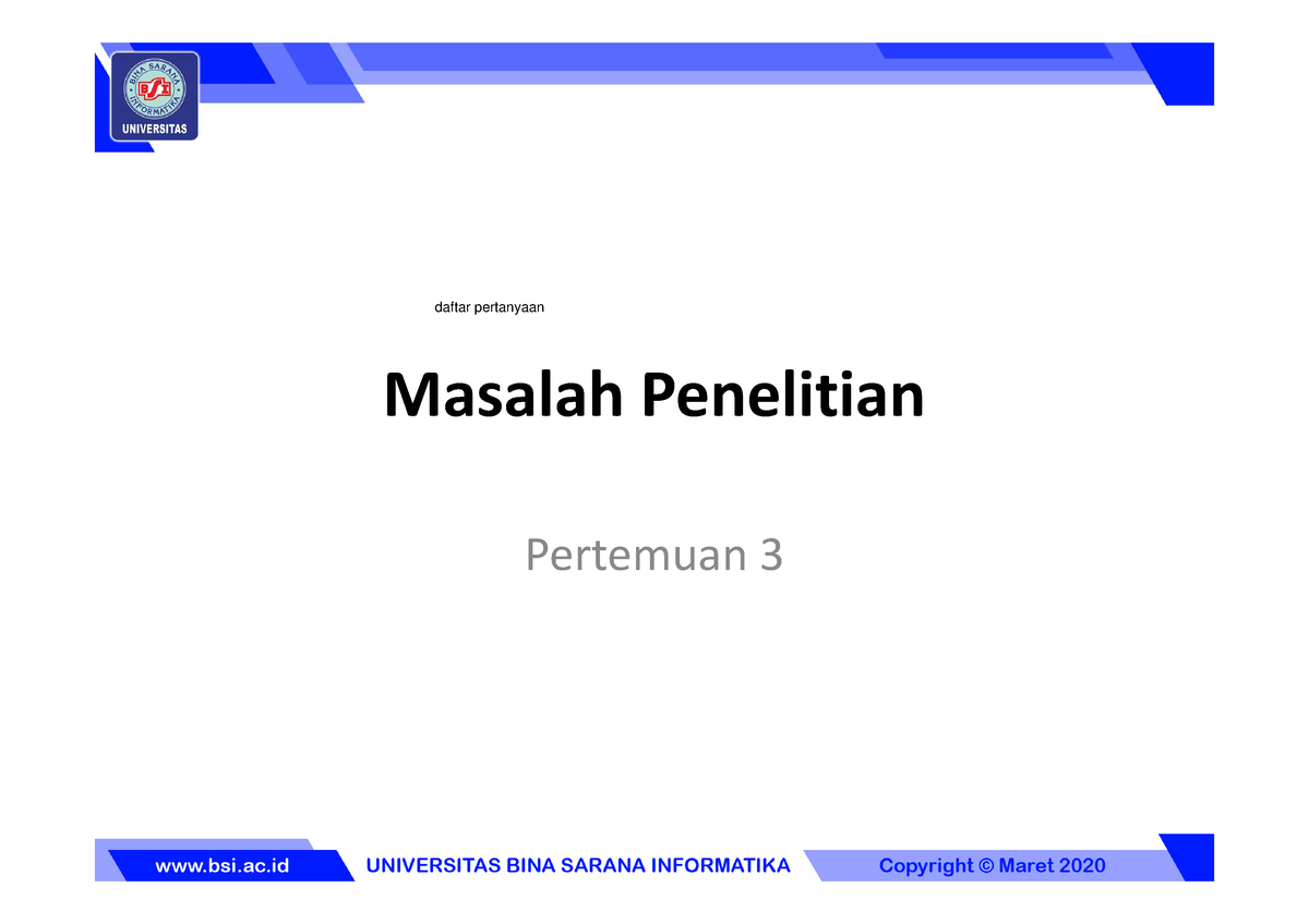 3. Masalah Penelitian - Masalah Penelitian Pertemuan 3 Apa Itu Masalah ...