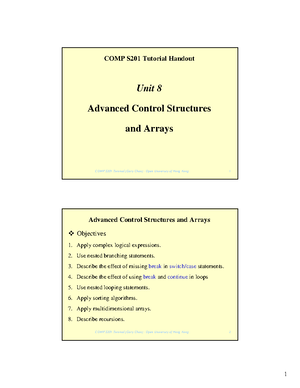 COMPS201 Unit10 - COMP S201 Tutorial Handout Unit 10 Basic Input/Output ...