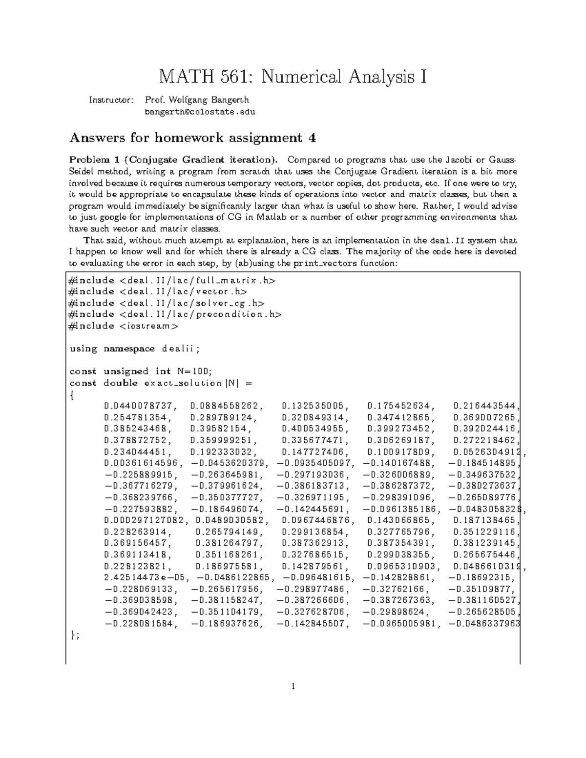 Answers-04 - Solution for homework4 - MATH 561: Numerical Analysis I ...