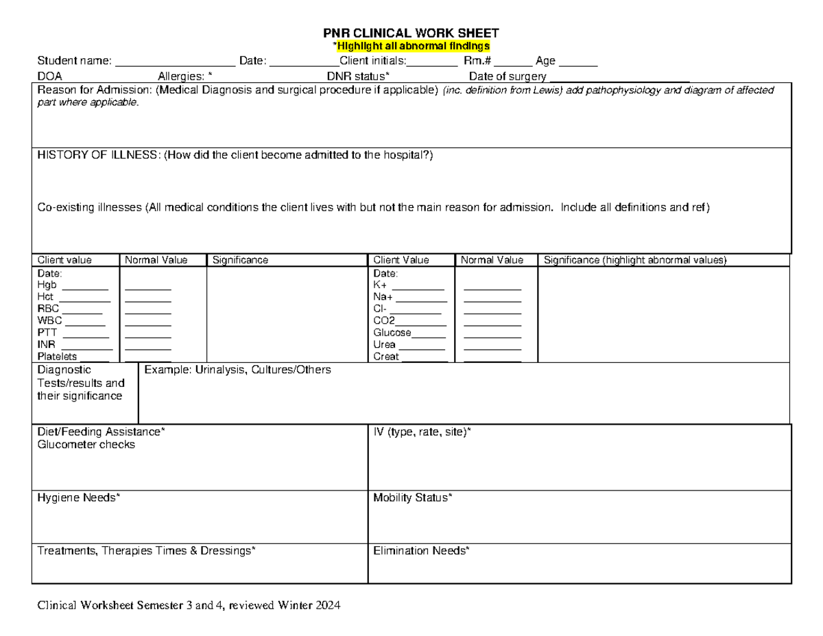 Clinical Worksheet Semester 3 And 4 Reviewed Winter 2024 PNR CLINICAL   Thumb 1200 927 