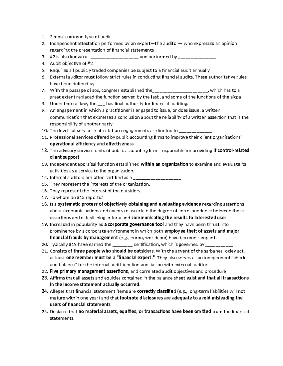 Audcis - Practice questions for Auditing in CIS Environment - 1. 3 most ...