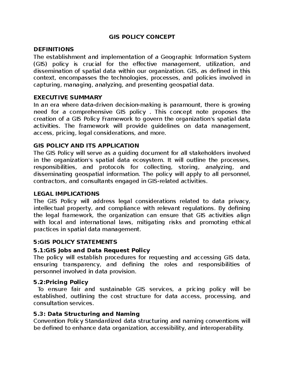 GIS Policy - Summary ISBN 90 70059 02 9 - GIS POLICY CONCEPT ...