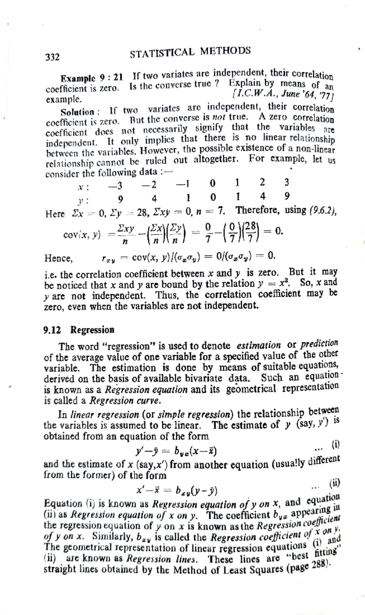 Biostats mat - Professor notes - 332 Example 9: 21 coefficient is zero ...