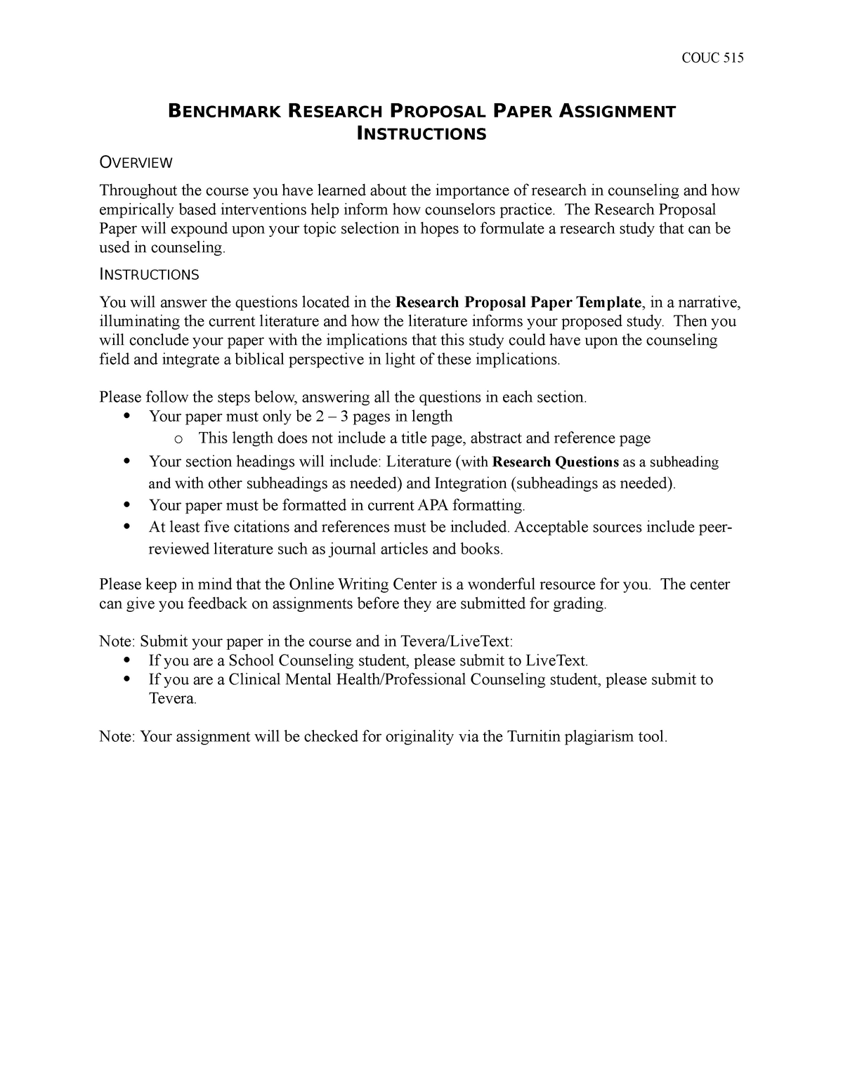 couc 515 research proposal paper
