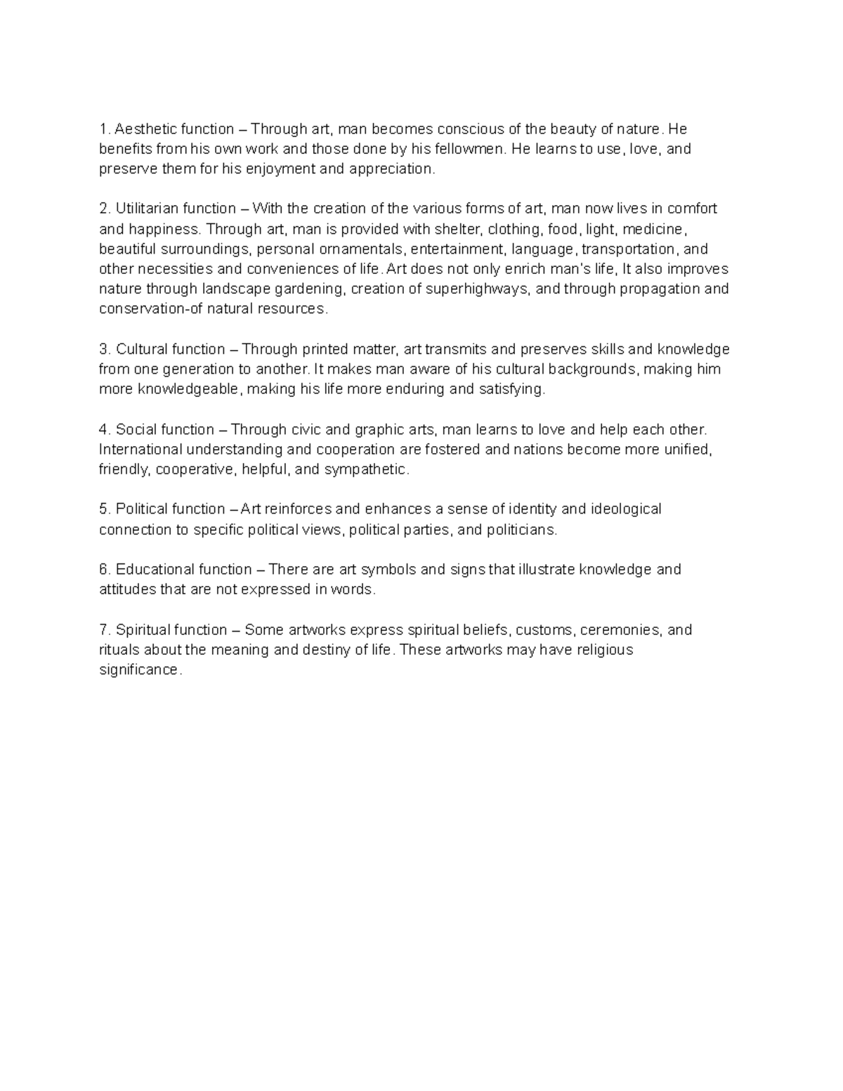 1639237728936 Functions of Art Forms - Aesthetic function – Through art ...