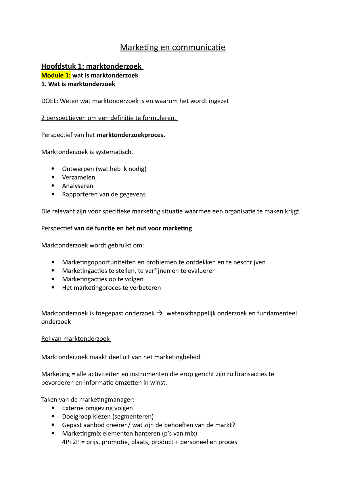 Samenvatting Marketing En Communicatie - Marketing En Communicatie ...