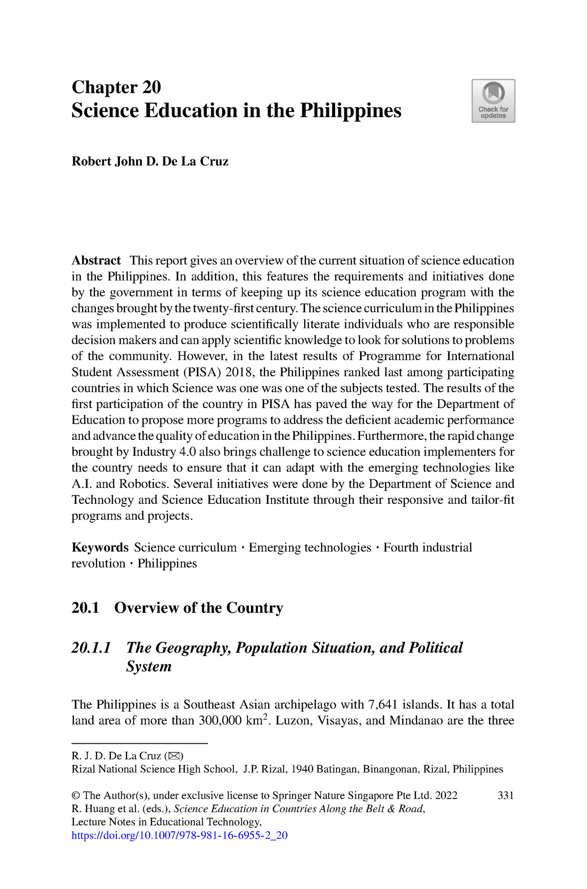 thesis about science education in the philippines