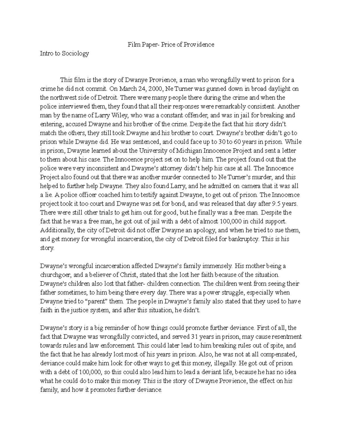 Film Paper Price of Providence On March 24, 2000, Ne Turner was