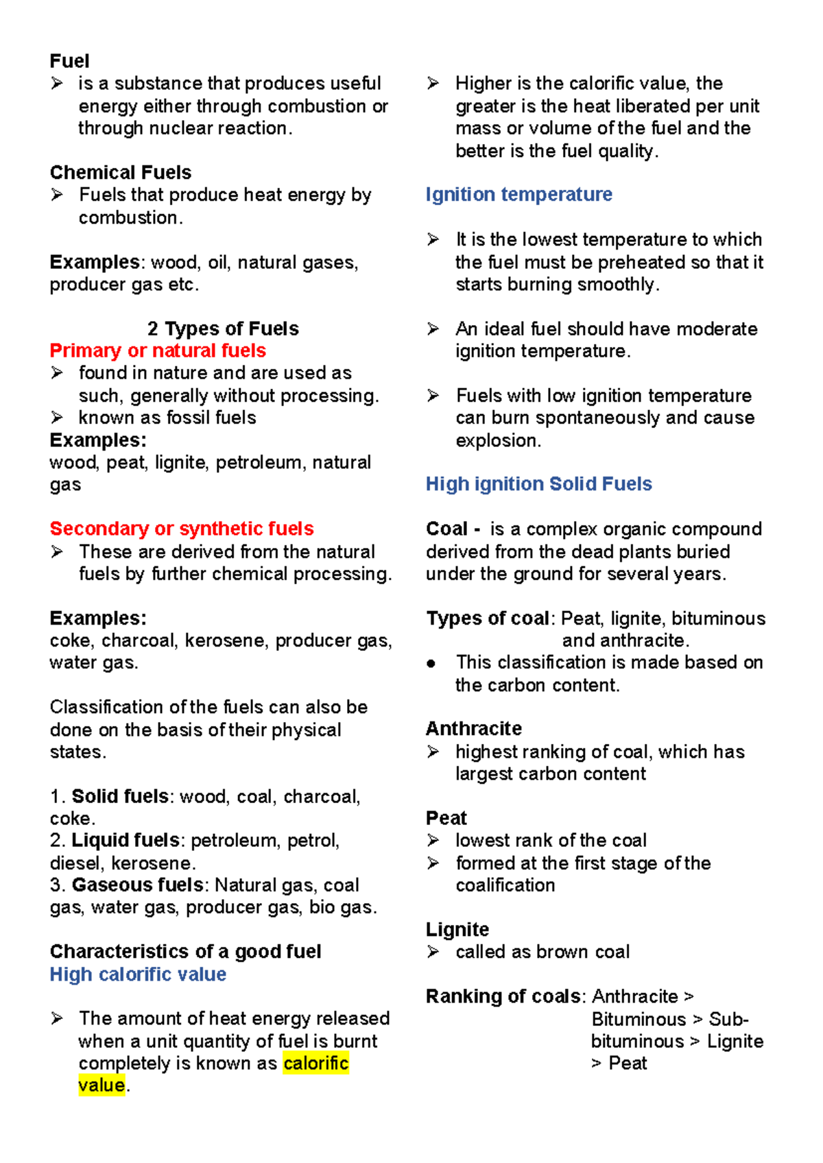 Chemreviewer - easy - Fuel is a substance that produces useful energy ...