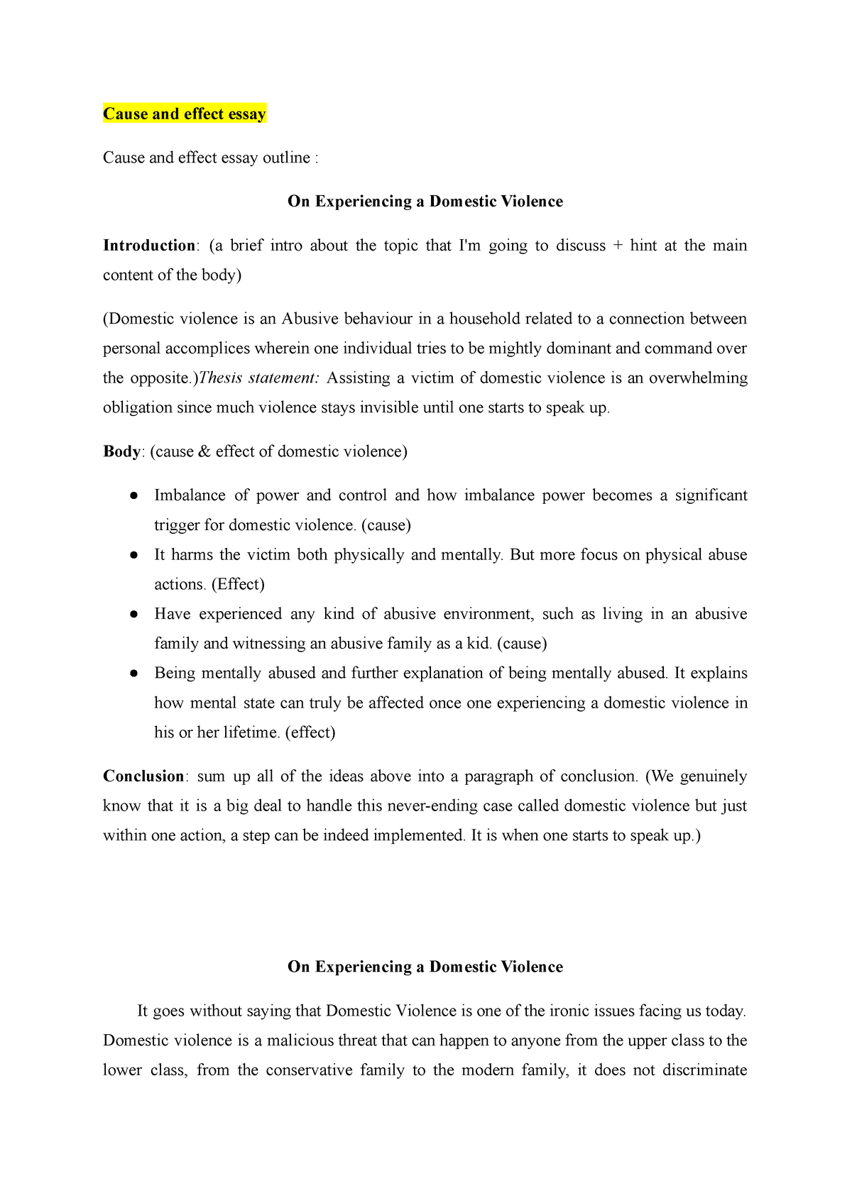 dissertation paper on domestic violence