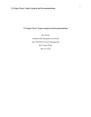 QSO-340 Module 2 Case Scenario - Module Two Case Scenario: Veggie Time ...