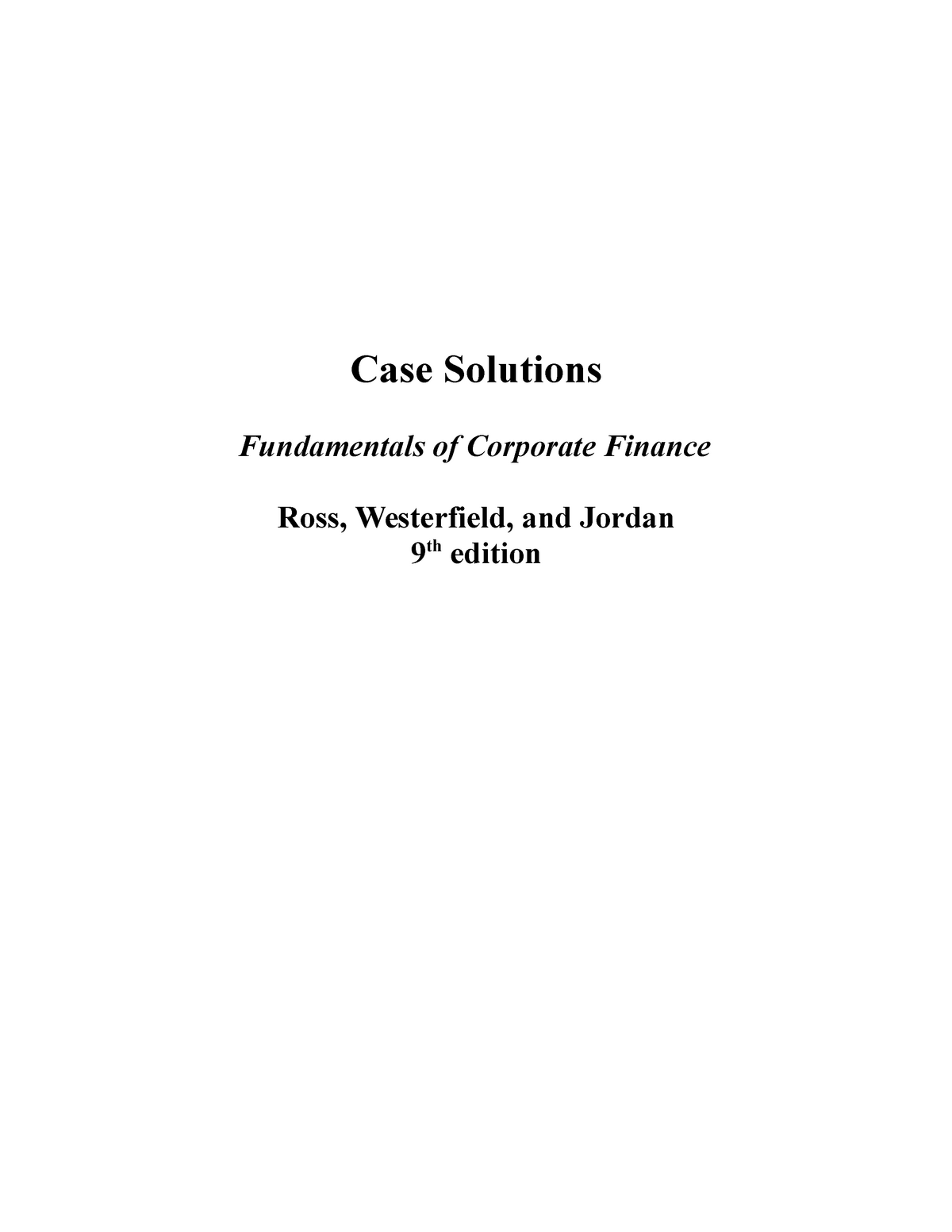 financial management case study topics