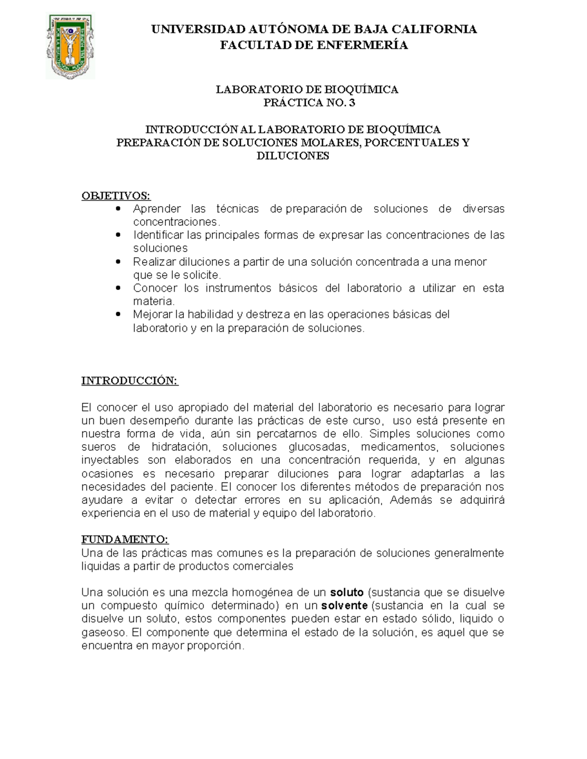 Practica 2. IntroducciÓn AL Laboratorio DE BioquÍmica - UNIVERSIDAD ...