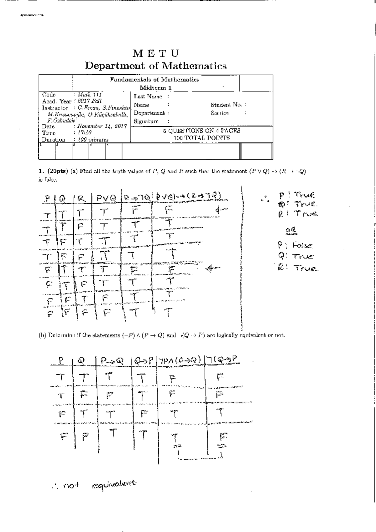 Past Midterm Exam - METU Department of Mathematics Fundamentals of ...