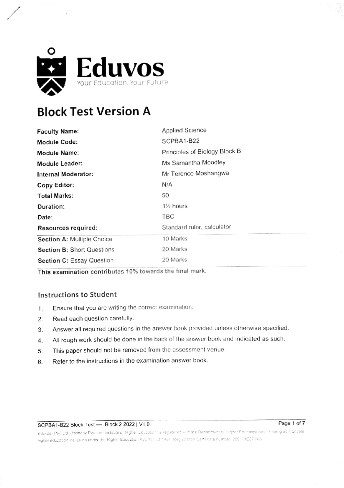 Biology Exam Notes Bio154 Studocu