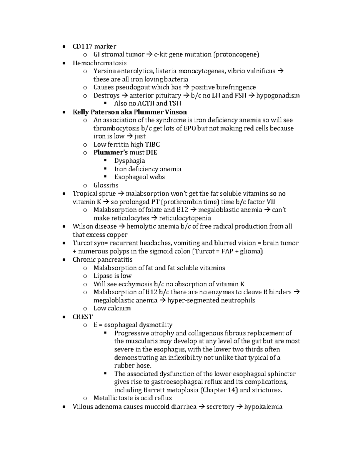 OKE HEME-ONC - Hematology-oncology pathology lecture notes - CD117