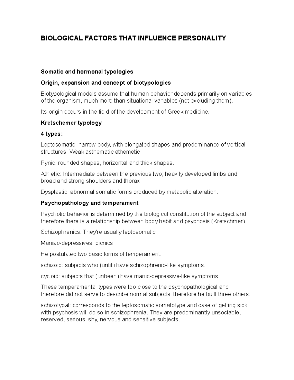 biological-factors-that-influence-personality-biological-factors-that