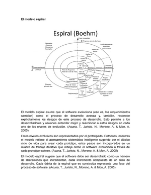 El modelo espiral - Esto permite a los desarrolladores y usuarios entender  mejor y reaccionar a - Studocu