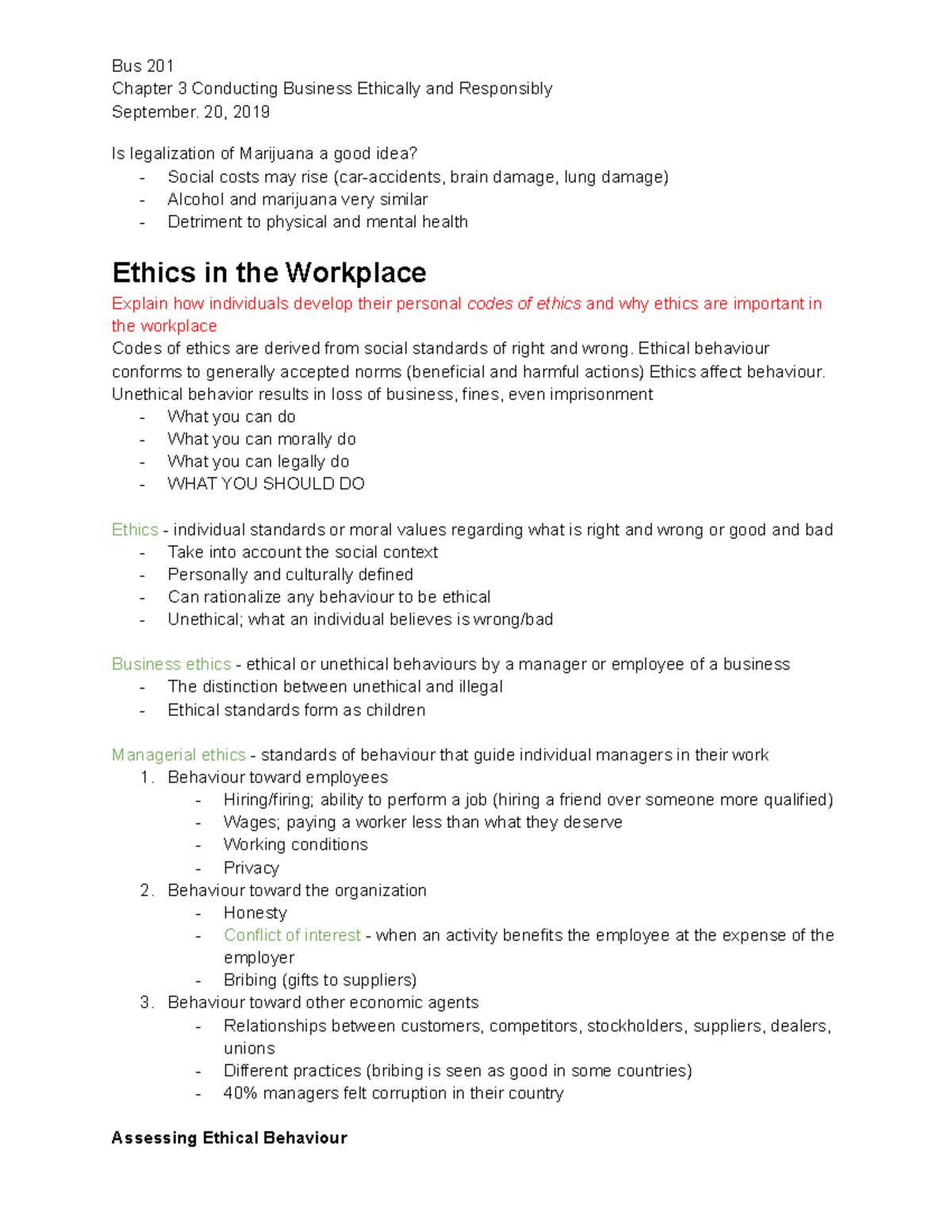 Chapter 3 - summary - Introduction to Business - Bus 201 Chapter 3 ...