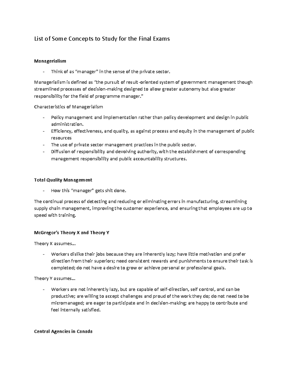POLI 330 - Final Study Guide - POLI 330 - Concordia - Studocu