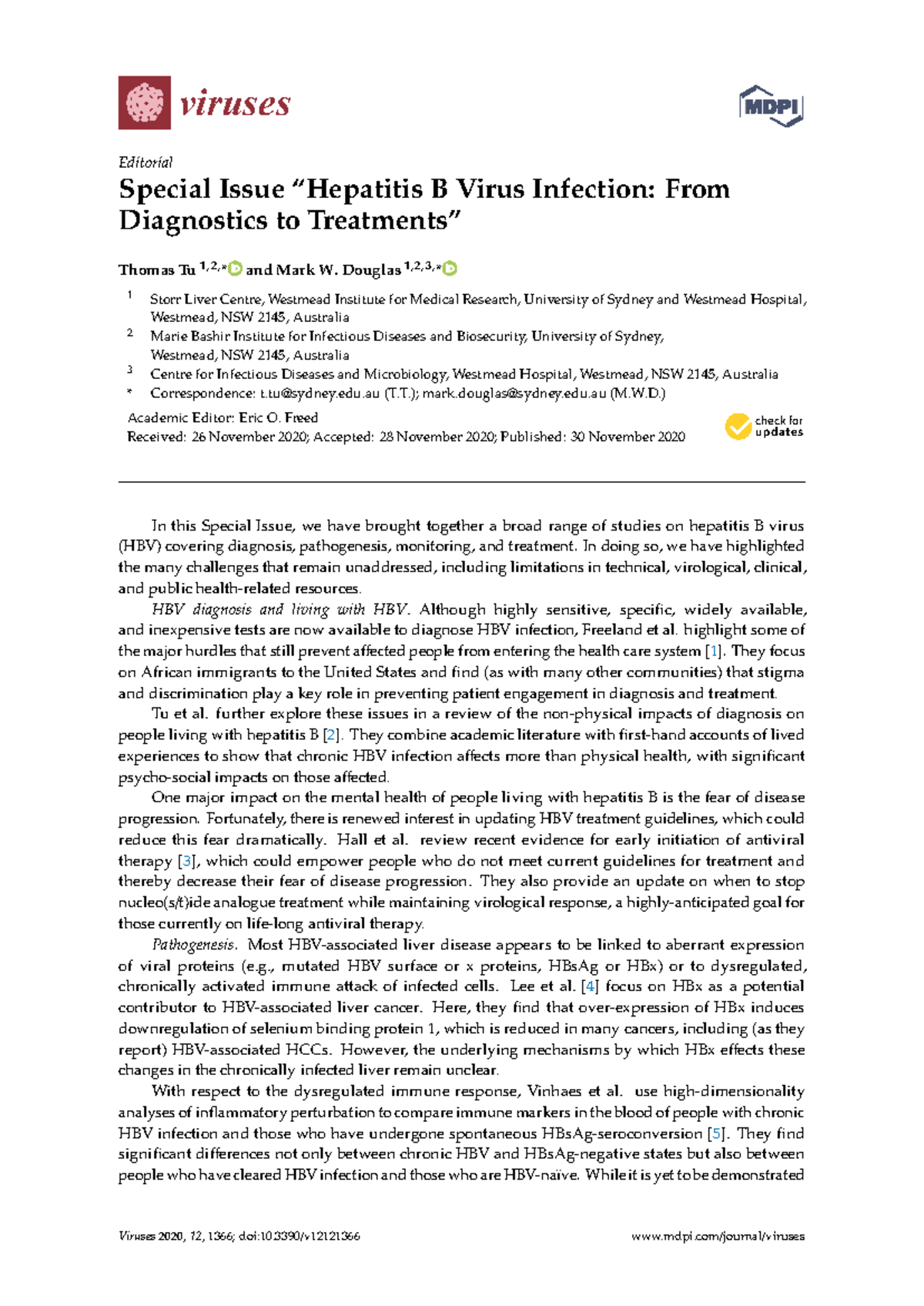 Hepatitis B - material de estudio - viruses Editorial Special Issue ...