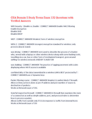 CISA EXAM 2 - CISA—Certified Information Systems Auditor Certification ...